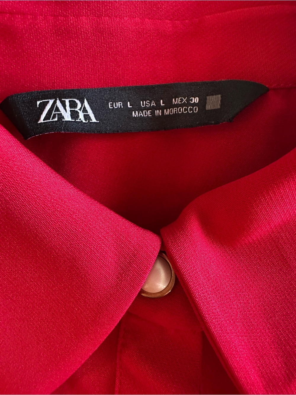 Zara Red Short Sleeve Polo Mini Dress - Picture 10 of 11